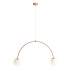 Lampa wisząca UNA 2 CORAL 1116H11 oprawa w kolorze różowym ALDEX