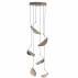 Lampa wisząca NAMI-6 – kaskadowa ledowa, szary szczotkowany 240 cm