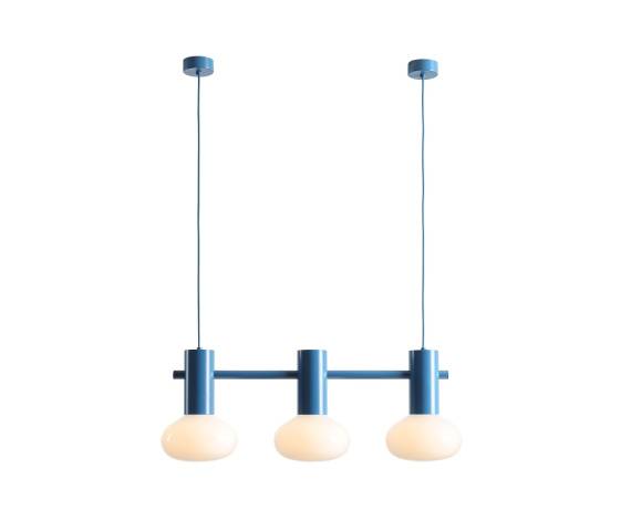 Lampa wisząca FLO 3 SKY S 7000E31_S oprawa w kolorze niebieskim ALDEX