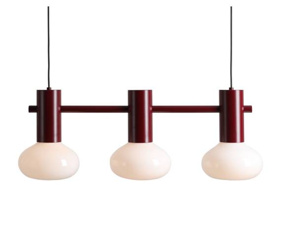 Lampa wisząca FLO 3 RUBY S 7000E27_S oprawa w kolorze bordowym ALDEX