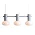 Lampa wisząca FLO 3 GERY S 7000E22_S oprawa w kolorze szarym ALDEX