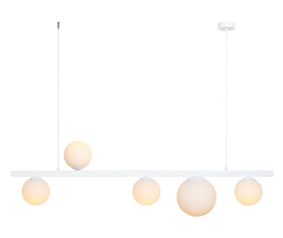 Lampa wisząca GARDA 5 WHITE 1099F oprawa w kolorze białym ALDEX