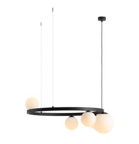 Lampa wisząca GARDA 5 RING BLACK 1099F1_R oprawa w kolorze czarnym ALDEX