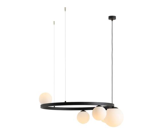 Lampa wisząca GARDA 5 RING BLACK 1099F1_R oprawa w kolorze czarnym ALDEX