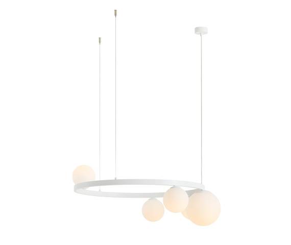 Lampa wisząca GARDA 5 RING WHITE 1099F_R oprawa w kolorze białym ALDEX