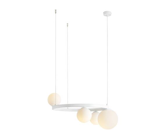 Lampa wisząca GARDA 4 RING WHITE 1099L_R oprawa w kolorze białym ALDEX