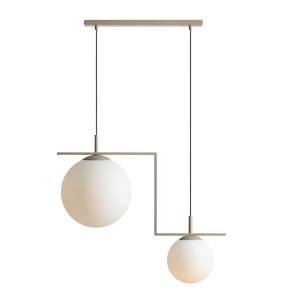 Lampa wisząca ZAC 2 BEIGE MATTE 1038H17_2 oprawa w kolorze beżowym ALDEX