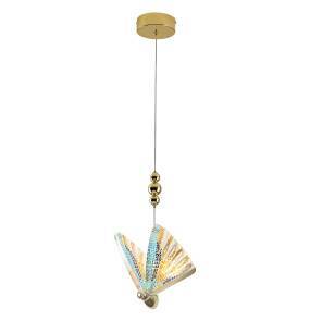 WYPRZEDAŻ Lampa wisząca Mariposa 1 LP-1715/1P color oprawa w kolorze złotym LIGHT PRESTIGE