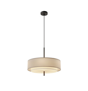 WYPRZEDAŻ Lampa wisząca BERGAMO MOD613PL-05GR1 oprawa w kolorze czarnym z szarym abażurem MAYTONI