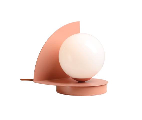 Lampa stołowa LOOP TABLE CORAL 1125B11 oprawa w kolorze różowym ALDEX