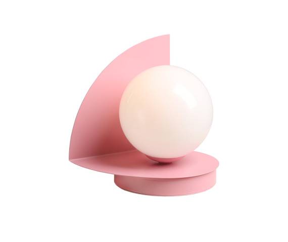 Lampa stołowa LOOP TABLE BABY PINK 1125B18 oprawa w kolorze różowym ALDEX