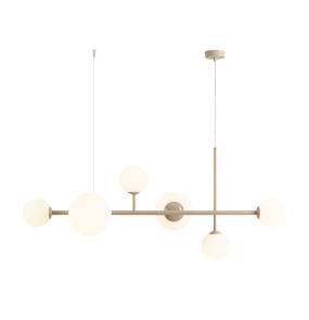 Lampa wisząca DIONE 6 BEIGE 1092K17 oprawa w kolorze beżowym ALDEX