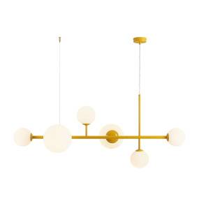 Lampa wisząca DIONE 6 MUSTARD 1092K14 oprawa w kolorze żółtym ALDEX