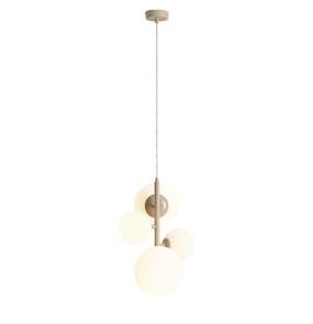 Lampa wisząca BLOOM 4 BEIGE 1091L17 oprawa w kolorze beżowym ALDEX