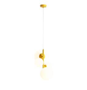 Lampa wisząca BLOOM 4 MUSTARD 1091L14 oprawa w kolorze żółtym ALDEX