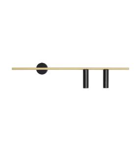 Kinkiet TREVO WALL 2 BLACK BRASS PRAWY 1083D40_2 oprawa w kolorze czerni i mosiądzu ALDEX