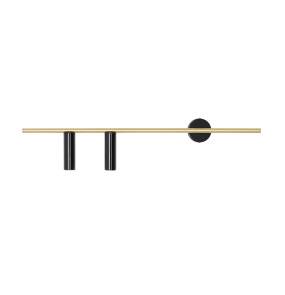 Kinkiet TREVO WALL 2 BLACK BRASS LEWY 1083D40 oprawa w kolorze czerni i mosiądzu ALDEX
