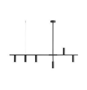 Lampa wisząca TREVO 6 ALL BLACK 1104K1 oprawa w kolorze czarnym ALDEX