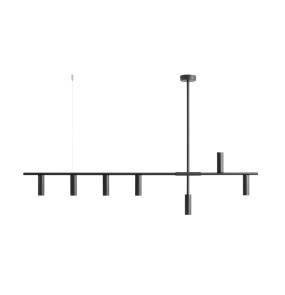 Lampa wisząca TREVO 7 ALL BLACK 1104T1 oprawa w kolorze czarnym ALDEX