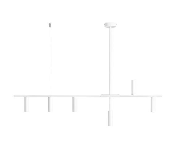 Lampa wisząca TREVO 6 ALL WHITE 1104K oprawa w kolorze białym ALDEX