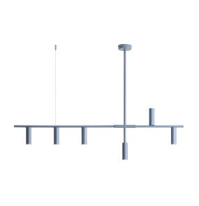 Lampa wisząca TREVO 6 DUSTY BLUE 1104K16 oprawa w kolorze niebieskim ALDEX