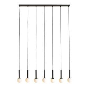 Lampa wisząca RIU 7 ALL BLACK 1121T1 oprawa w kolorze czarnym ALDEX