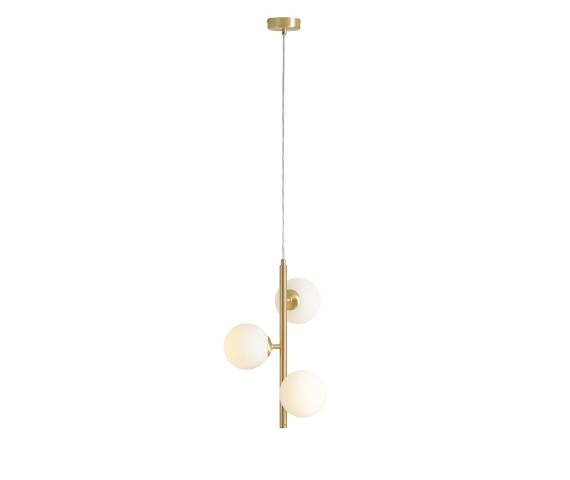 Lampa wisząca FIN 3 BRASS S 1120E40_S oprawa w kolorze mosiądzu ALDEX