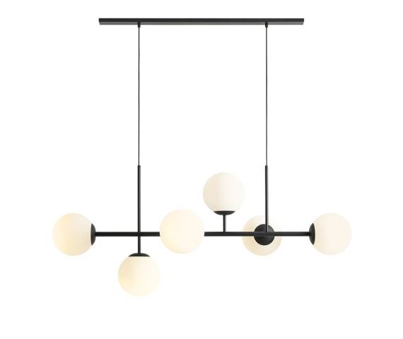 Lampa wisząca FIN 6 BLACK 1120K1 oprawa w kolorze czarnym ALDEX