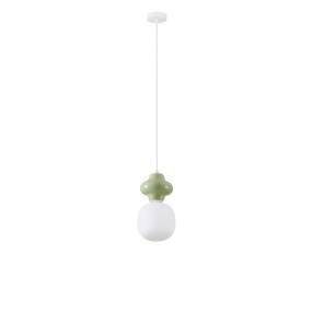 Lampa wisząca VILROSA LE44555 oprawa w kolorze biało-zielonym LUCES EXCLUSIVAS