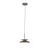 Lampa wisząca HUANUCO LE46074 oprawa w kolorze srebrnym z brązowym kloszem LUCES EXCLUSIVAS