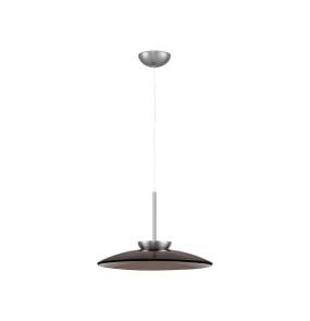 Lampa wisząca HUANUCO LE44839 oprawa w kolorze srebrnym z brązowym kloszem LUCES EXCLUSIVAS