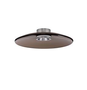 Lampa sufitowa HUANUCO LE44837 oprawa w kolorze srebrnym z brązowym kloszem LUCES EXCLUSIVAS
