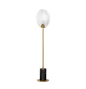 Lampa podłogowa CONSUEGRA LE46003 oprawa w kolorze złota i czarnego marmuru LUCES EXCLUSIVAS