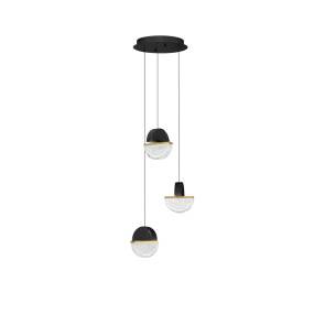 Lampa wisząca TARREGA LE46170 oprawa w kolorze czarnego marmuru i złota LUCES EXCLUSIVAS