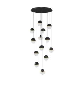 Lampa wisząca TARREGA LE46175 oprawa w kolorze czarnego marmuru i złota LUCES EXCLUSIVAS