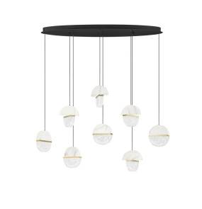 Lampa wisząca TARREGA LE46192 oprawa w kolorze białego marmuru i złota LUCES EXCLUSIVAS