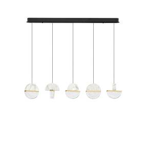 Lampa wisząca TARREGA LE46187 oprawa w kolorze białego marmuru i złota LUCES EXCLUSIVAS