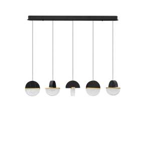 Lampa wisząca TARREGA LE46173 oprawa w kolorze czarnego marmuru i złota LUCES EXCLUSIVAS