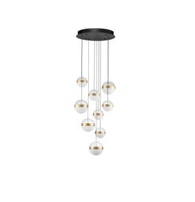 Lampa wisząca ARTEIXO LE45876 oprawa w kolorze czerni i złota LUCES EXCLUSIVAS