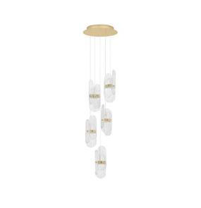 Lampa wisząca BOSSOST LE45955 oprawa w kolorze złotym LUCES EXCLUSIVAS