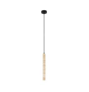 Lampa wisząca INGENIO LE46079 oprawa w kolorze czerni i naturalnego kamienia LUCES EXCLUSIVAS