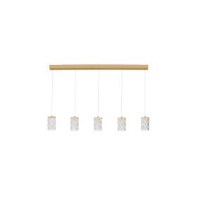 Lampa wisząca MURO LE46124 oprawa w kolorze złotym LUCES EXCLUSIVAS