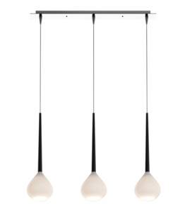 Lampa wisząca Libra MD2128B-3W oprawa w kolorze srebrnym z mlecznymi kloszami ZUMA LINE