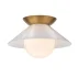 Lampa sufitowa SAUCER QN-SAUCER-FM-AB-OPAL oprawa w kolorze postarzanego mosiądzu QUINTIESSE