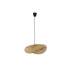 Lampa wisząca NULVERO LE45365 oprawa w kolorze czarnym z rattanowy abażurem LUCES EXCLUSIVAS