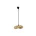 Lampa wisząca NULVERO LE45364 oprawa w kolorze czarnym z rattanowy abażurem LUCES EXCLUSIVAS