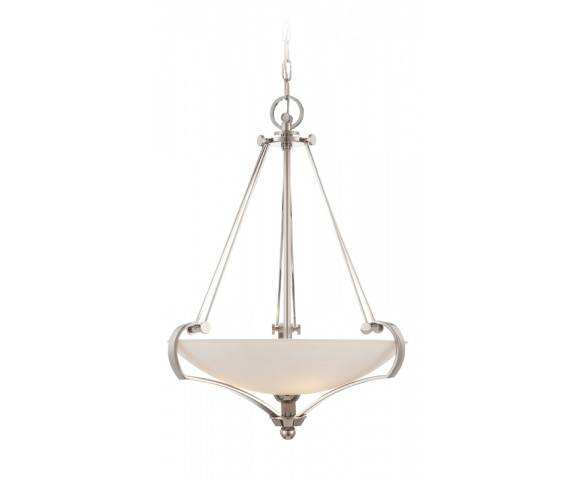 Lampa wisząca Sutton Place QZ/SUTTON PL/P Quoizel srebrna oprawa w nowoczesnym stylu
