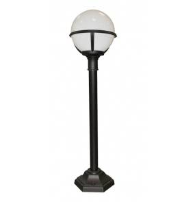 Lampa stojąca zewnętrzna Glenbeigh GLENBEIGH-PILLAR Elstead Lighting czarno-biała oprawa w nowoczesnym stylu