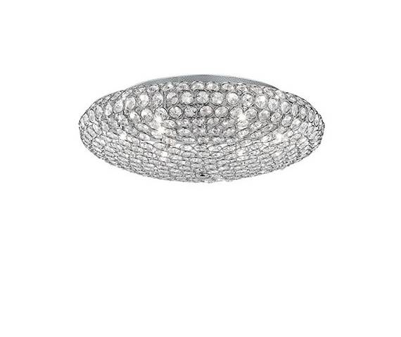 Plafon King PL9 CROMO 073255 Ideal Lux chromowana oprawa w kryształowym stylu