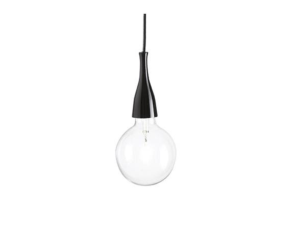 Lampa wisząca Minimal SP1 009407 Ideal Lux czarna oprawa w minimalistycznym stylu